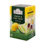 Ahmad Tea Lemon & Lime Twist Black Tea, 20-Count Boxes, Pack of 6, Model 697