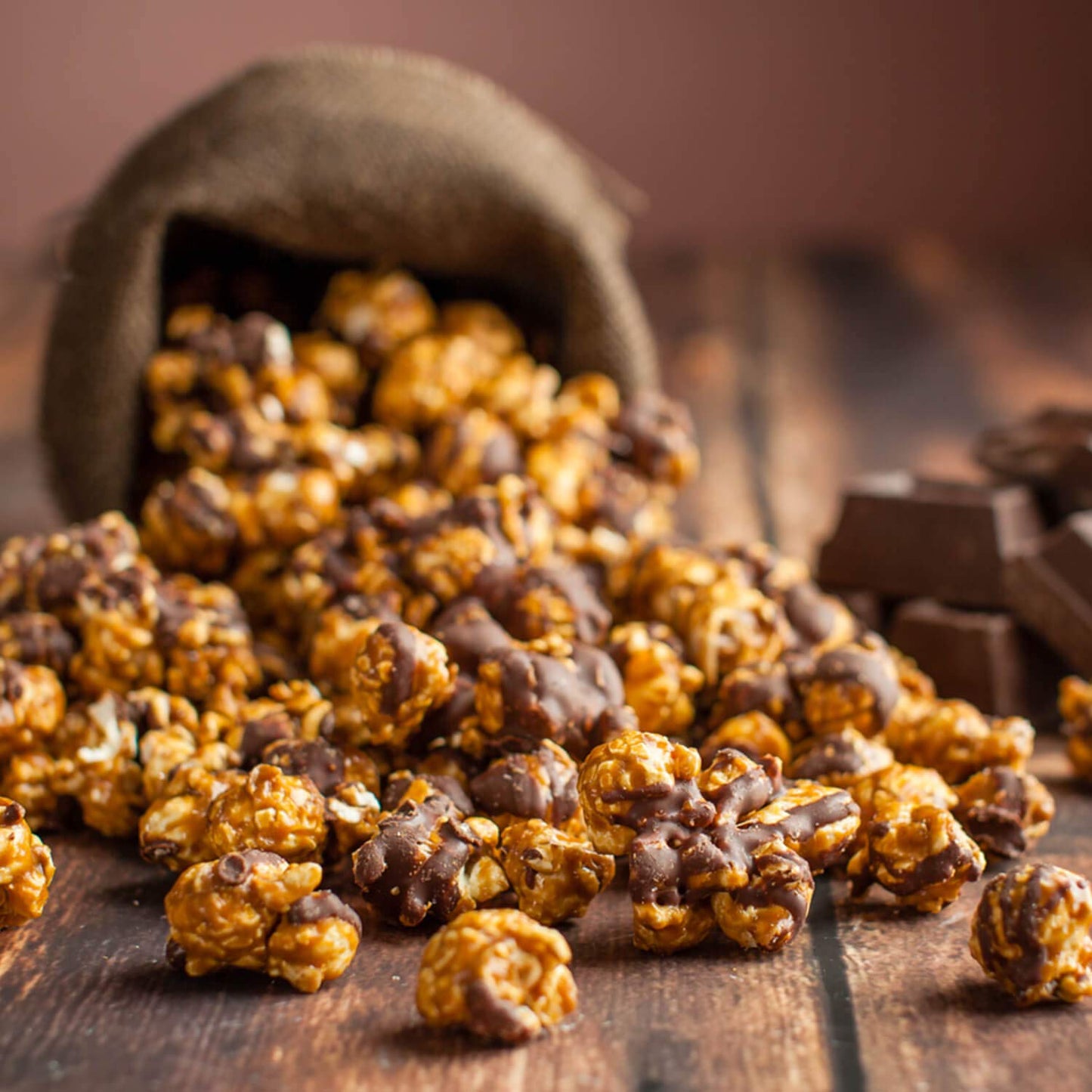 Popinsanity Gourmet Popcorn Deluxe Bag - Non-GMO, Dairy Free, Caramel Chocolate Drizzle, 12 Ounce