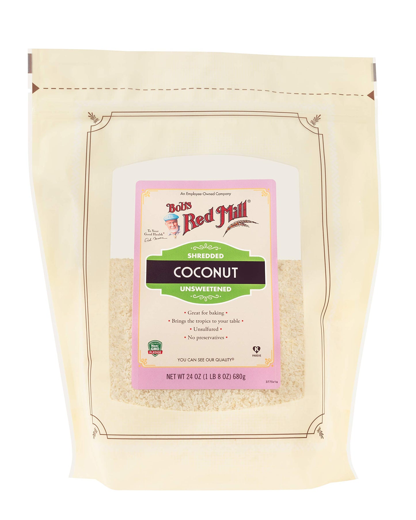 Bob s Red Mill Shredded Coconut, 24oz (Pack of 4) - Non GMO, Fair Trade Certified, Vegan, Paleo Friendly, Keto Friendly Friendl