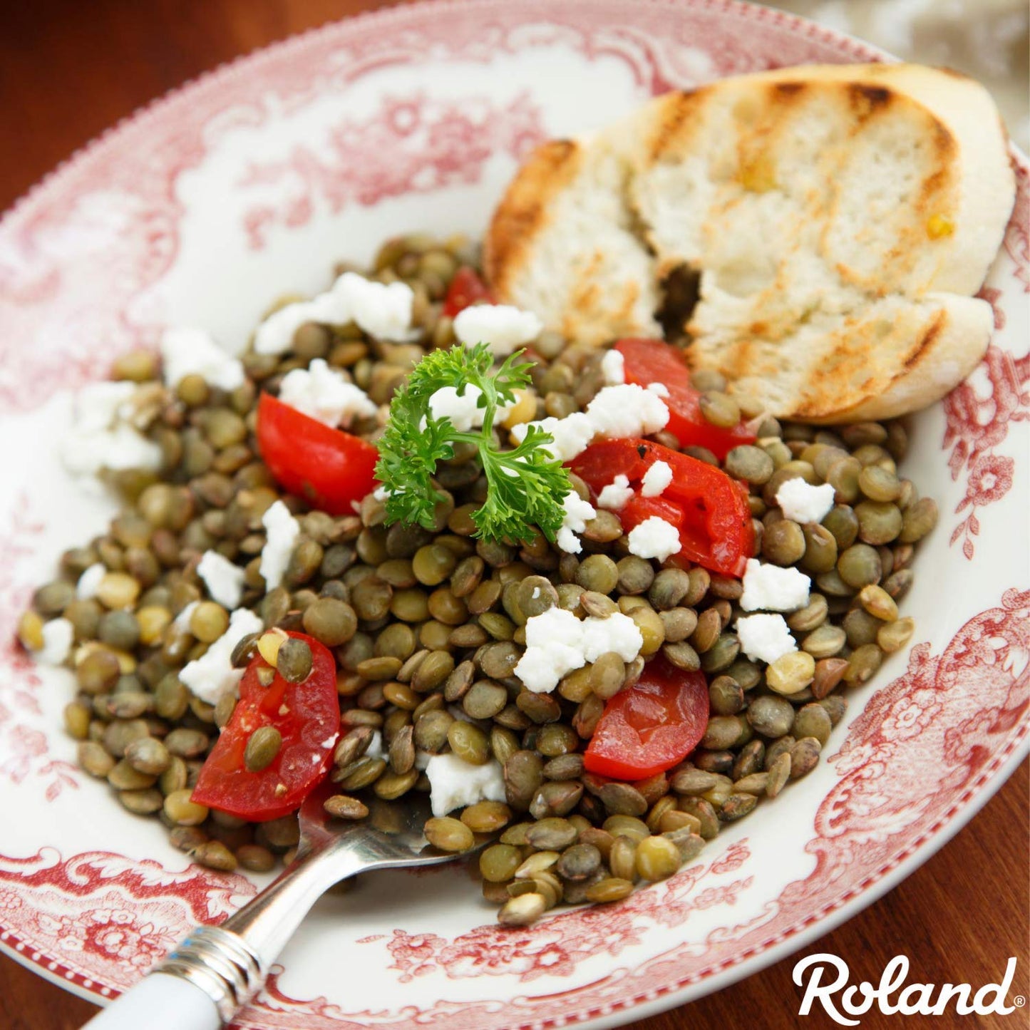 Roland Foods enhanced French Green Lentils  Whole Dry Legumes  17.5 Ounce  Pack of 12
