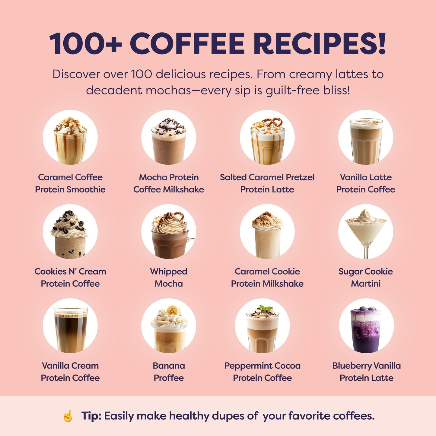 Hazelnut Protein Iced Coffee - enhanced Whey Protein & Instant Iced Coffees - 100% Natural Cold Brew - Zero Artificial Flavors & Sweeteners  80 mg Caffeine Per Serving  No Added Sugar  20 Servings