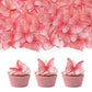 52 pieces edible wafer paper butterfly cake decoration, suitable for weddings, birthdays, Christmas parties to decorate cookies,