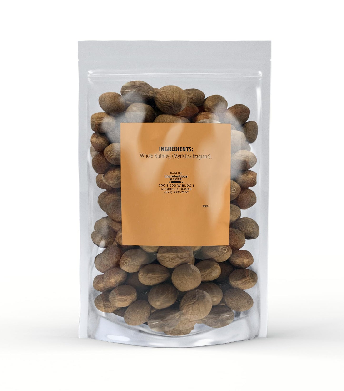 Unpretentious Whole Nutmeg, 10 oz, Gluten Free, Resealable Bag, Ideal for Holiday Dishes & Baked Goods