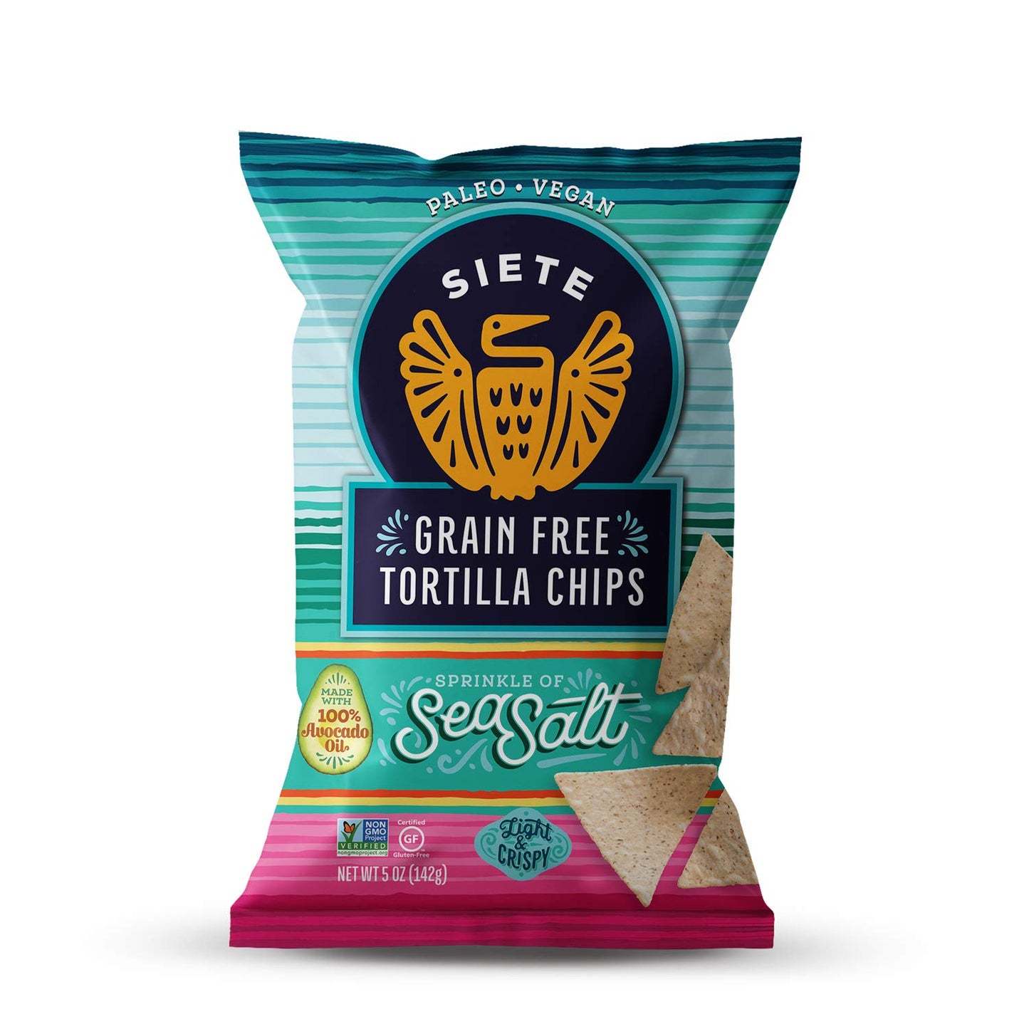 Siete Grain Free Tortilla Chips Variety Pack - Gluten Free, Paleo, Vegan, 5 Ounce (Pack of 6) - Lime, Sea Salt, Nacho Flavors