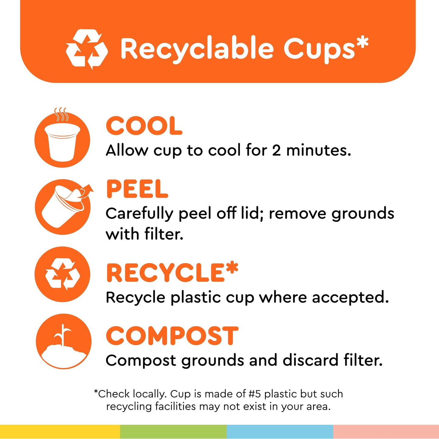 BIGGBY French Roast Single Serve Coffee, Dark Roast, 80 Count Recyclable Plastic Cups
