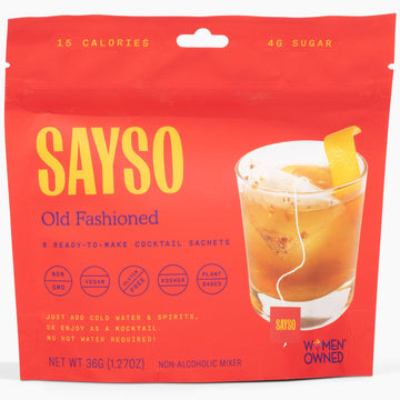 SAYSO Cocktail Tea Bags - Instant Mixers - All Natural Ingredients - Low Calorie, Low Sugar