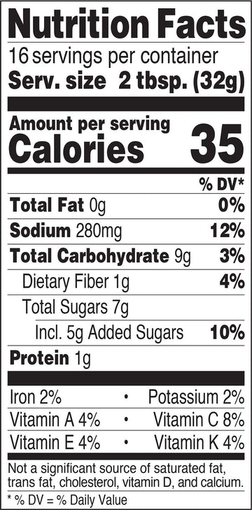 True Made Foods Vegetable BBQ Sauce, Low Sugar, 18 oz