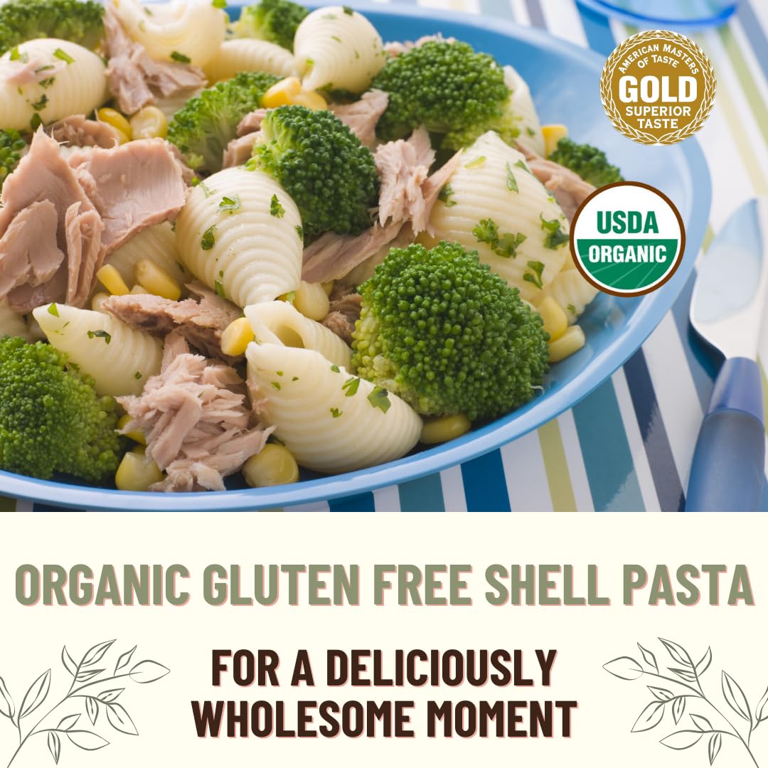 Mountain High Organics Gluten Free Organic Quinoa Pasta, Shells - 5lb Bag