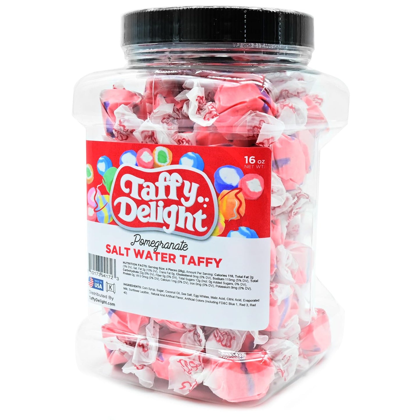 Taffy Delight Salt Water Taffy (16Oz, Pomegranate)