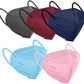 Huheta Kn95 Face Masks For Adults, 50 Packs Kn95 Mask, 5-Layer Breathable And Comfortable Safety Mask, Filter Efficiency=95%, Mu