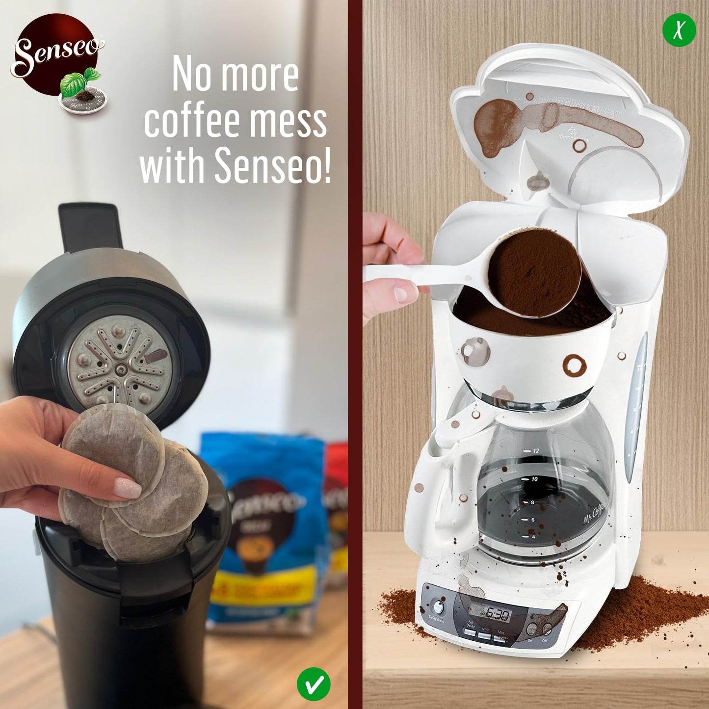 Senseo Espresso Dark Roast Coffee Pods - 240 Count (5 Packs) - Strong & Concentrated Flavor with Rich Crema - Single-Serve Coffee Pads Compatible with Senseo & PeleCom Machines - Imported from the Netherlands