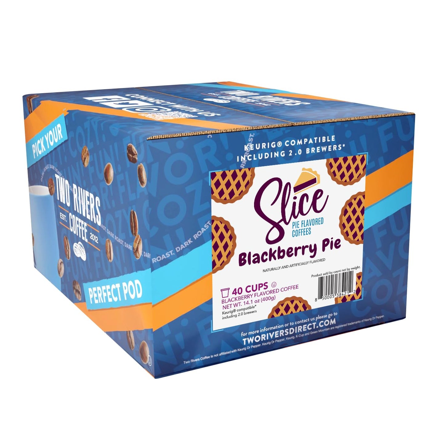 Slice Coffee Flavored Coffee for Keurig - Blackberry Pie, 40 Count