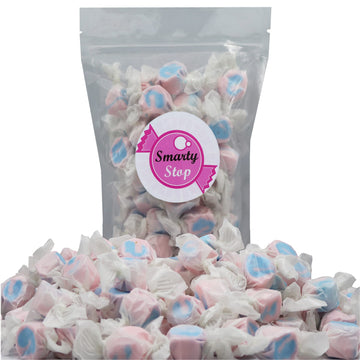 Gourmet Soft And Chewy Salt Water Taffy Candy - Individually Wrapped - Bulk Bag (Cotton Candy, 2 Pound (Pack Of 1))