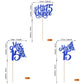 Rssta i Cupcake Toppers 24 Pack for 15th Birthday, Deep Blue Design