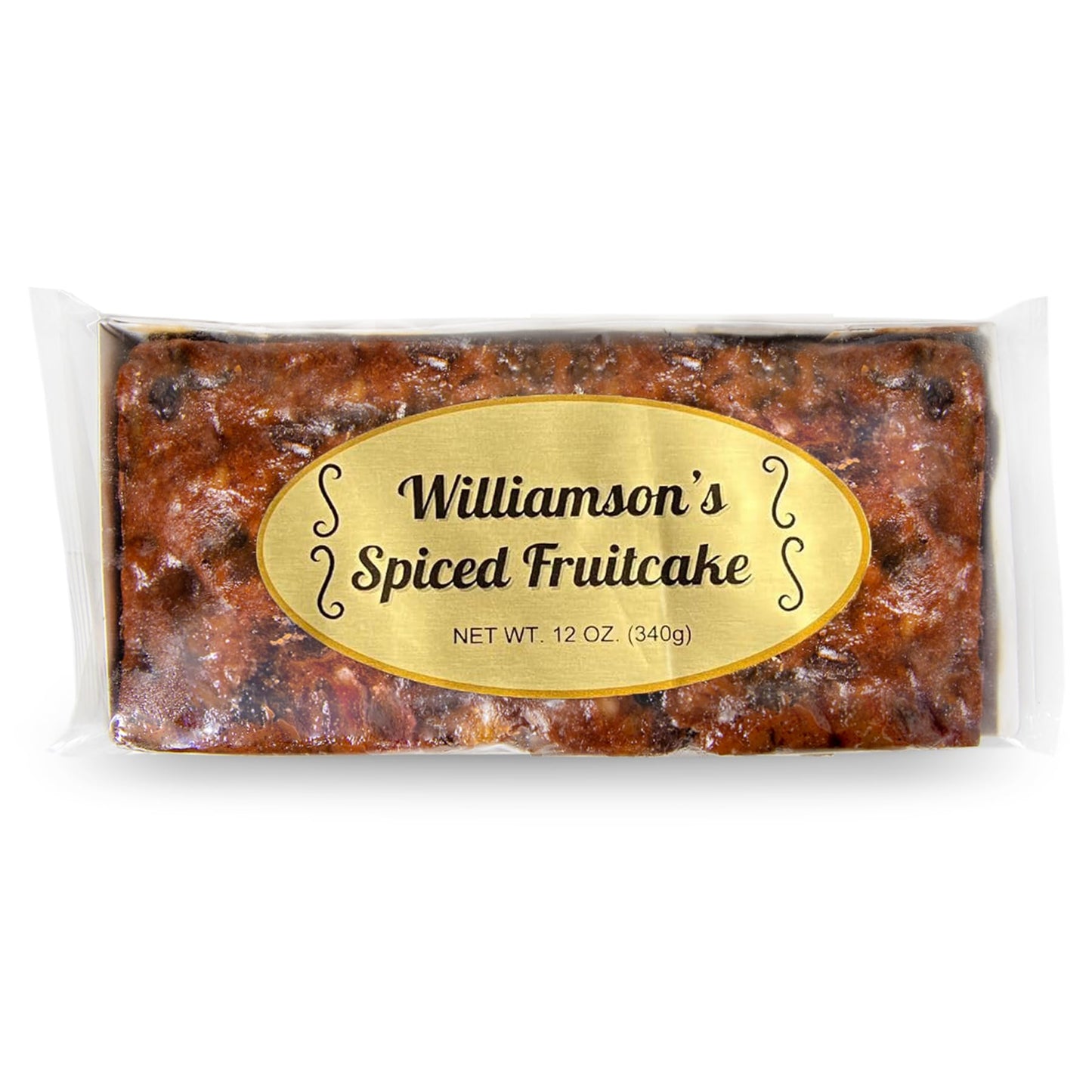 Williamsons Spiced Fruitcake, Fruit Cake, Freshly Made, Gourmet Snack, Food Gift With Fine Fruits And Nuts (12 Ounces) (1 Count)
