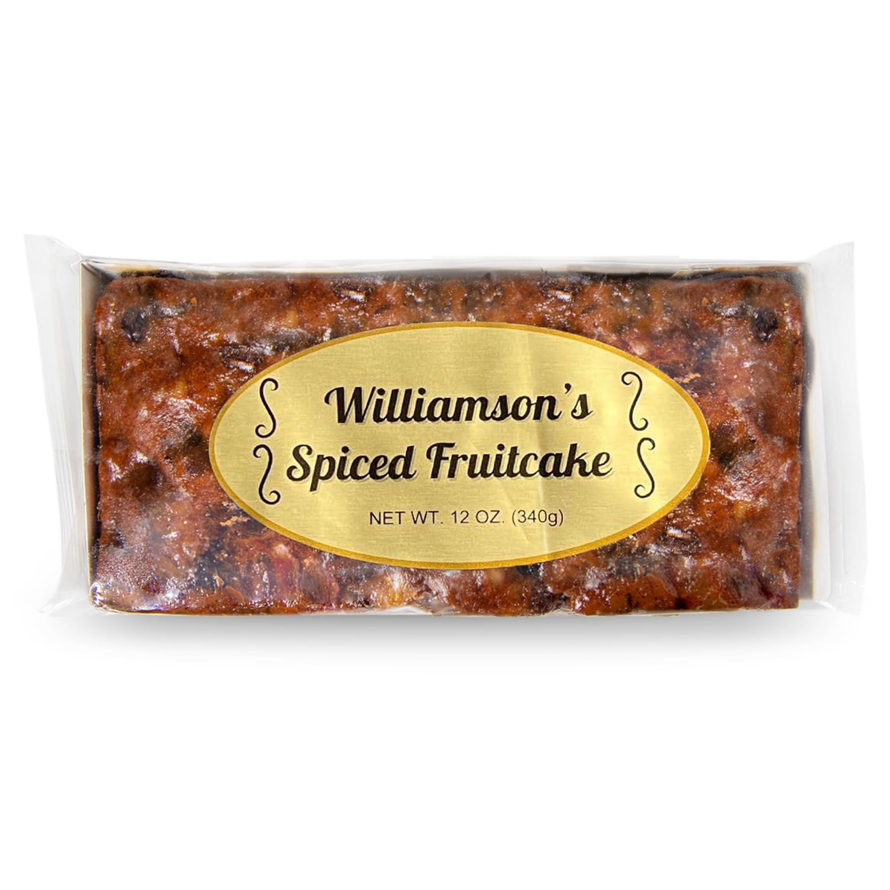 Williamsons Spiced Fruitcake, Fruit Cake, Freshly Made, Gourmet Snack, Food Gift With Fine Fruits And Nuts (12 Ounces) (1 Count)