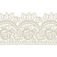 FUNSHOWCASE Edible Cake Lace Rose Scallop Set - 14-inch, 10 Count, Ivory White, Model 1322