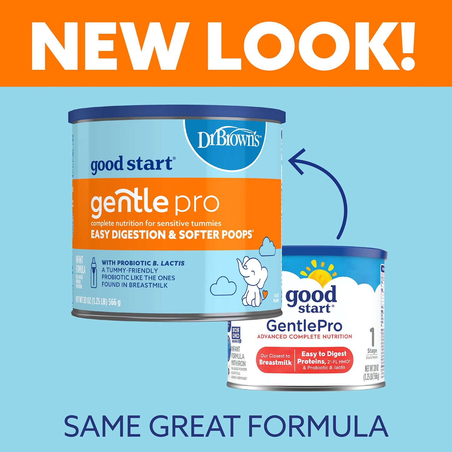 Good Start | Dr. Browns Gentle Pro, Baby Formula Powder, For Sensitive Tummies, Easy Digestion And Softer Poops, Infant Formula With Probiotics, Dha, Non-Gmo