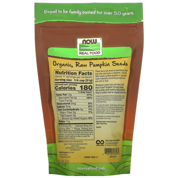 Now Foods Organic Pumpkin Seeds, 12 Ounce