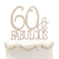 Hatcher Lee Cake Topper 60 Years Birthday or 60th Anniversary, Gold Crystal Rhinestone, Model HCL-306
