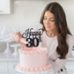 YCTHUNFISH 30th Birthday Cake Topper Black Glitter Paper Decoration Small