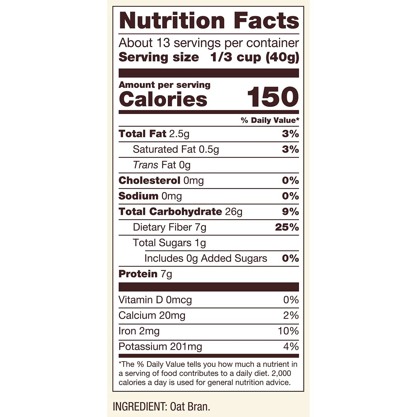 Bobs Red Mill Cereal Oat Bran, 18-Ounce (Pack of 4)