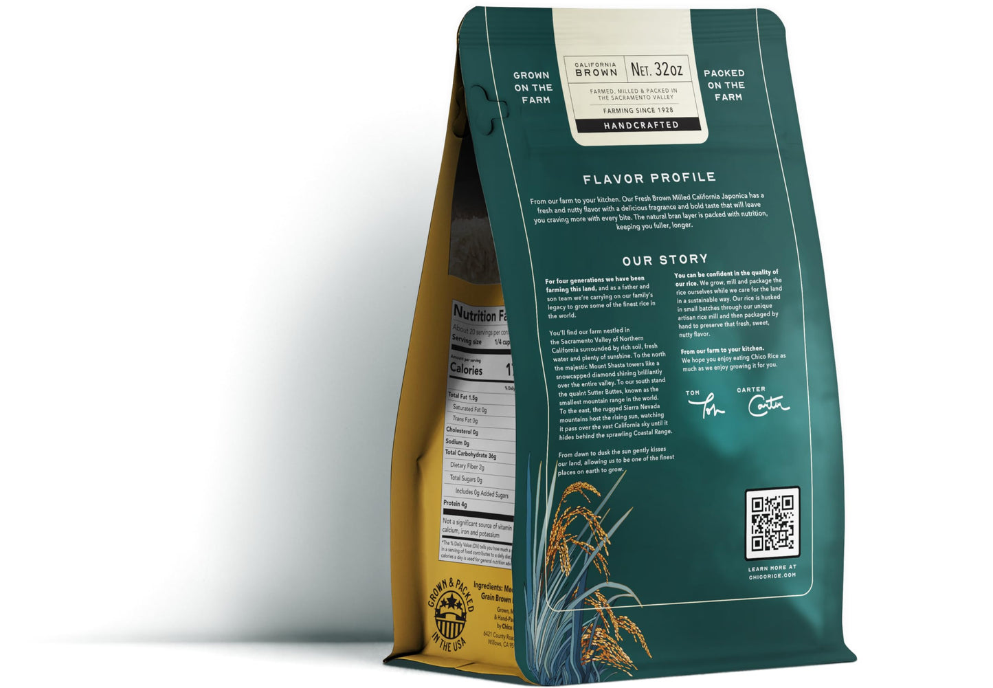 Chico Rice Brown Milled California Japonica Rice | Freshly Milled, Non-Gmo, Gluten-Free, Calrose | Bold Flavor, High Fiber, Vega