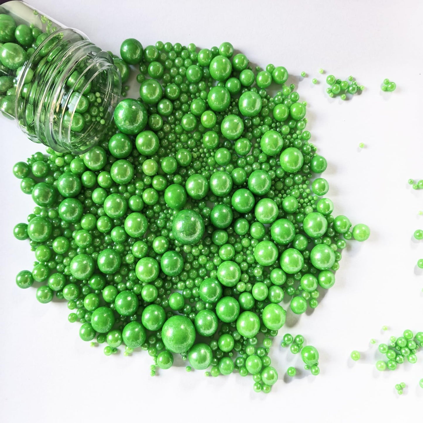 Edible Christmas Green Pearl Sugar Sprinkles Candy Baking Edible Cake Decorations Cupcake Toppers Cookie Decorating Celebrations