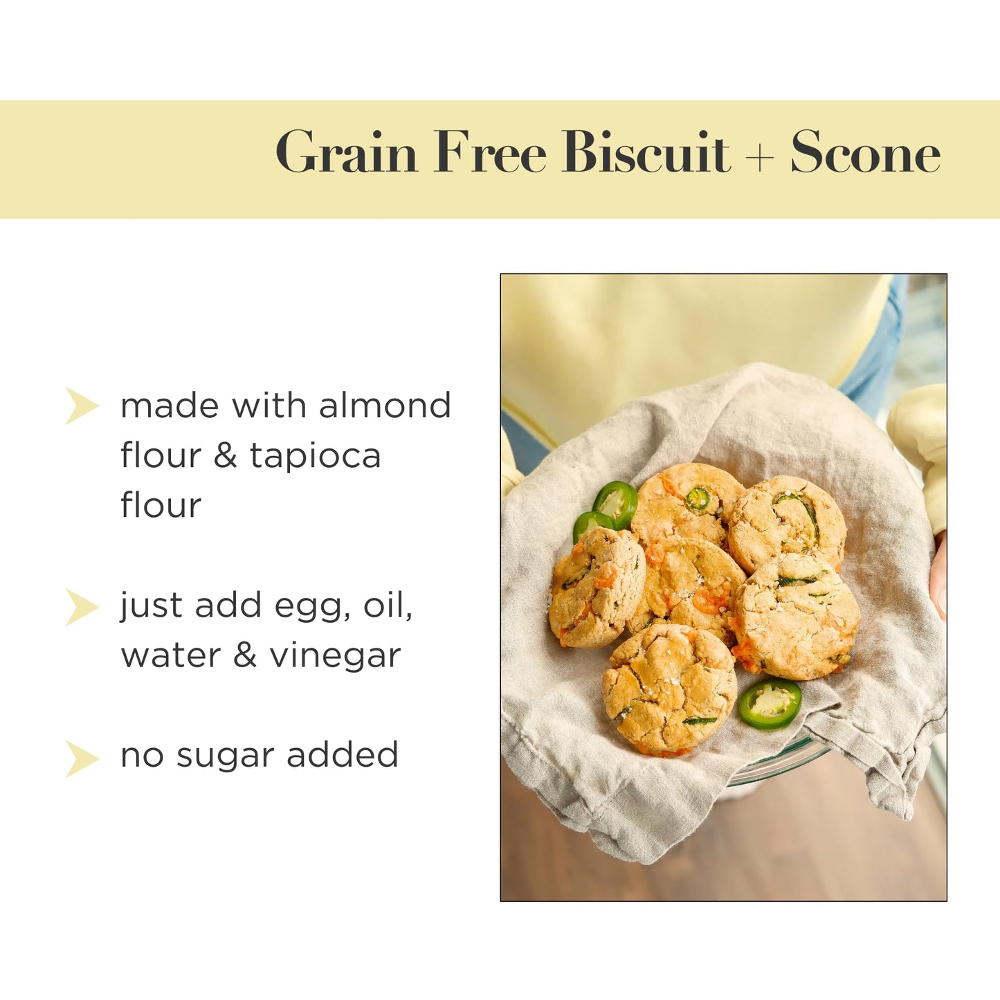 Stellar Eats Grain-Free Biscuit & Scone Baking Mix, Gluten-Free, 10.4 oz, Plant-Based, Almond Flour-Based, Non-GMO, Kosher