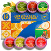 Gya Tea Co Get Well Soon Collection Tea Gift Set (16 ct) - 7 Flavors Assorted Tea Pod Variety Pack with Hibiscus Rose, Cinnamon 