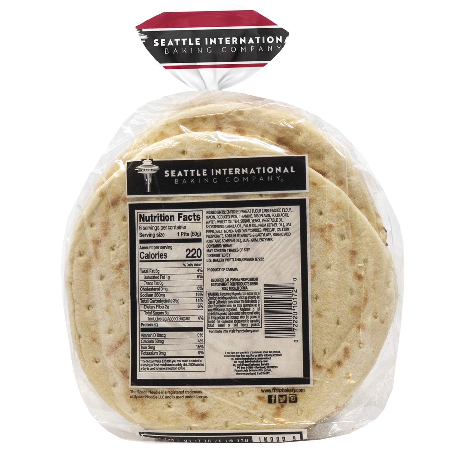 Franz Seattle International, Greek Pita White, 17 oz