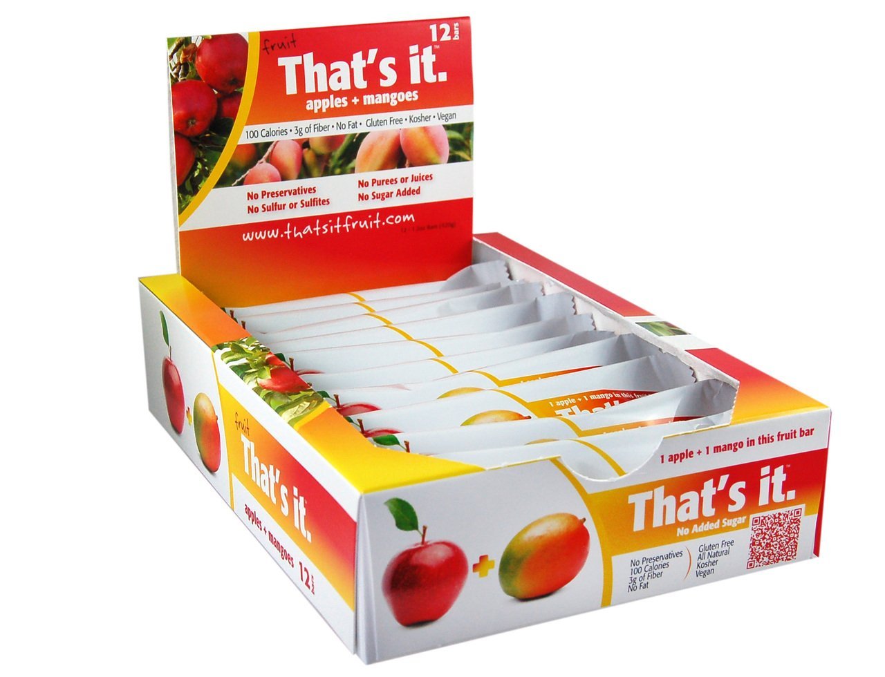 That'S It Fruit Bars, Apple And Mango, Pack Of 24 (2 Cases)