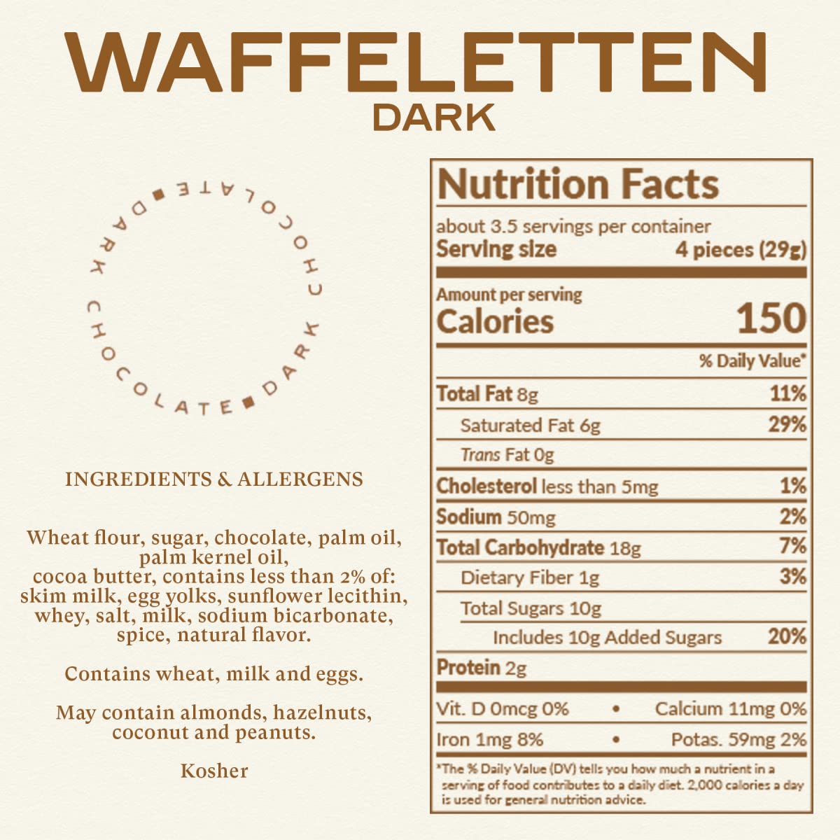 Bahlsen, Wafer Roll Drk Choc, 3.5 Oz, (Pack Of 12)