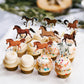 Ercadio 48 Pack Horse Cupcake Toppers Horse Racing Cupcake Picks Equestrian Race Theme Baby Shower Birthday Party Cake Decoratio