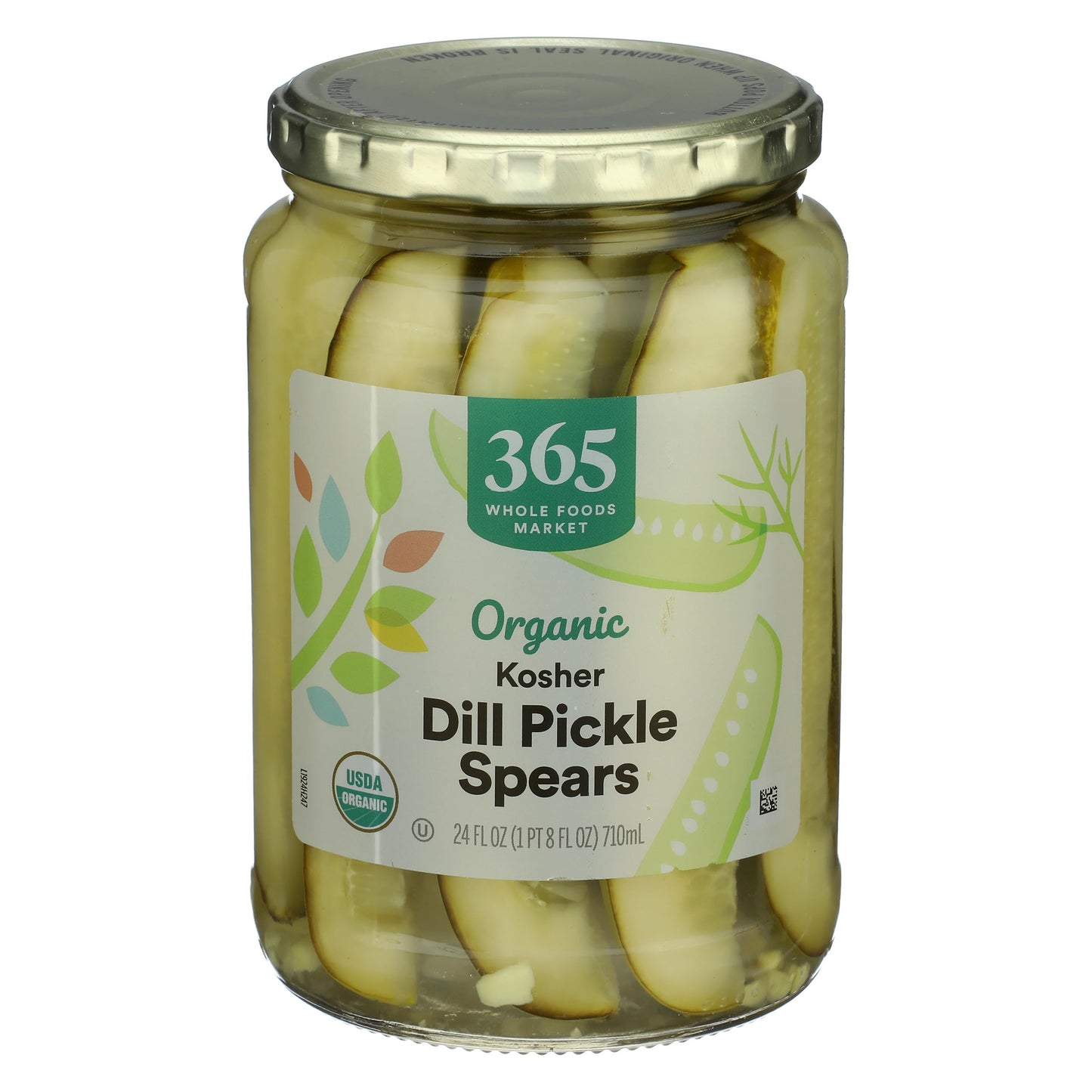 365 by Whole Foods Market, Organic Kosher Dill Pickle Spears, 24 Fl Oz