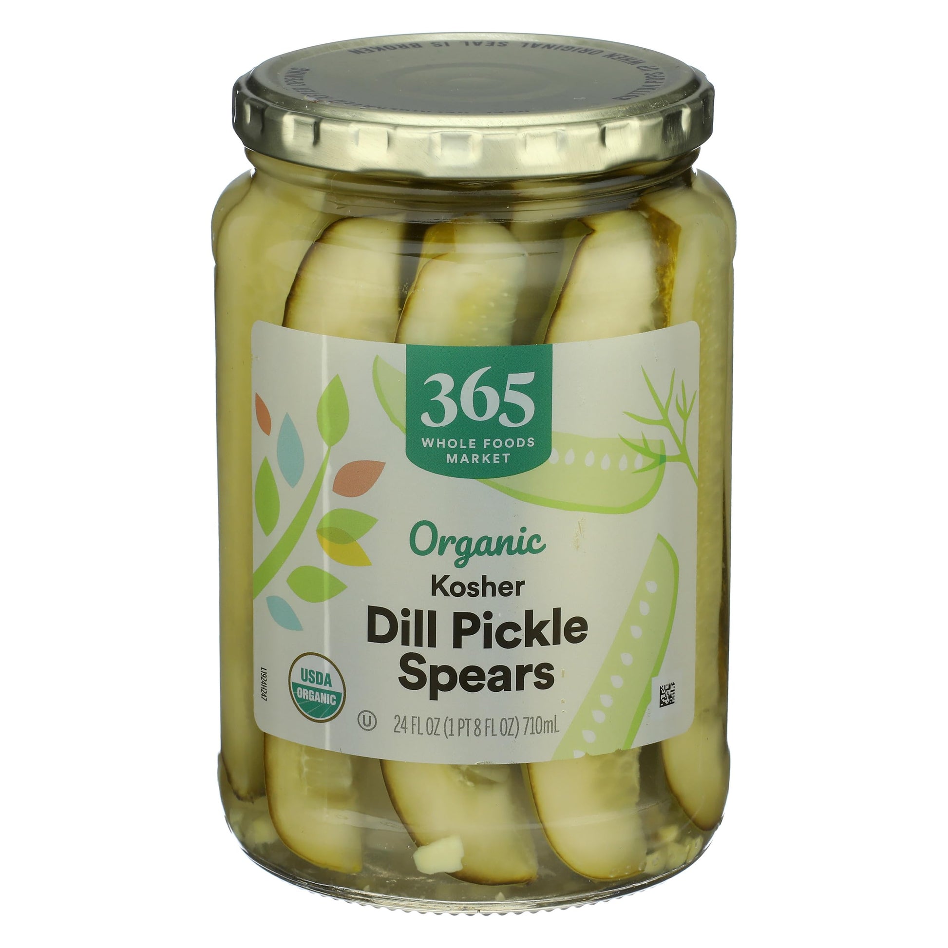 365 by Whole Foods Market, Organic Kosher Dill Pickle Spears, 24 Fl Oz