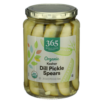 365 by Whole Foods Market, Organic Kosher Dill Pickle Spears, 24 Fl Oz