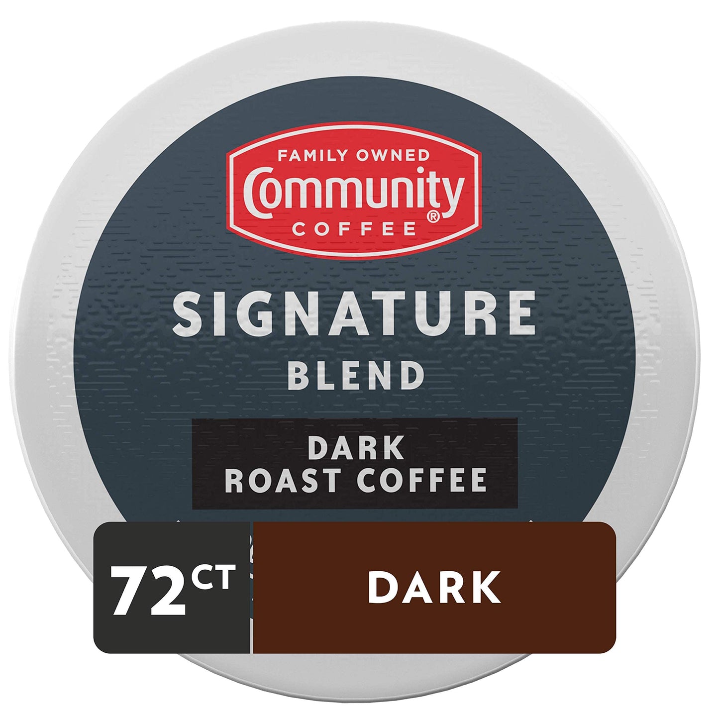 Community Coffee Signature Blend Dark Roast Coffee Pods, 72 Count, Compatible with Keurig 2.0, Red Box (Pack of 1)