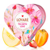 Tea Set By Lovare Made in Ukraine - Black and Green, Fruit, Peach Assorted Samplers - Fancy Variety of Packets - Gift Box For Fl