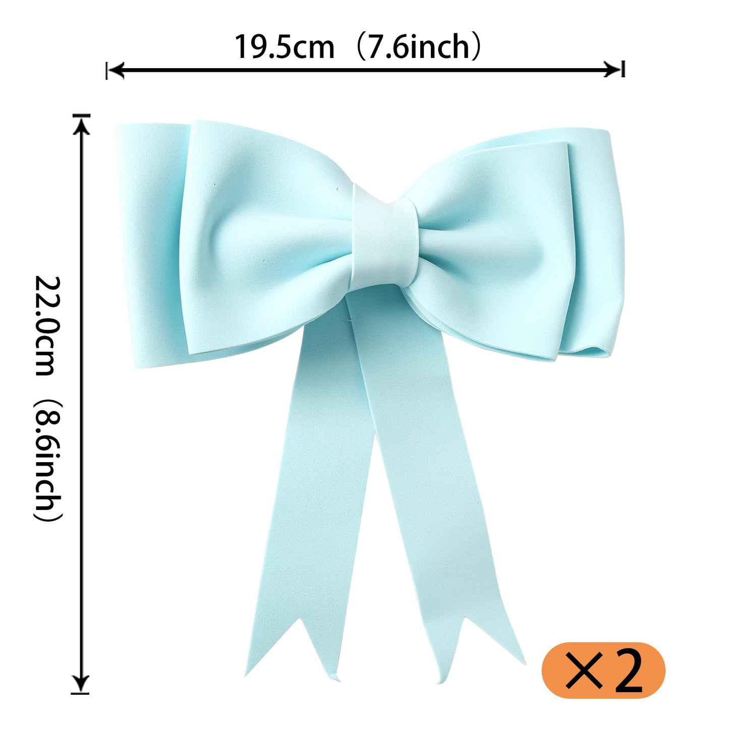 YCTHUNFISH 2 Pack Pink Bow Cake Topper Kit for Birthday, Baby Shower, Wedding Decorations, Oversized EVA Foam Bows