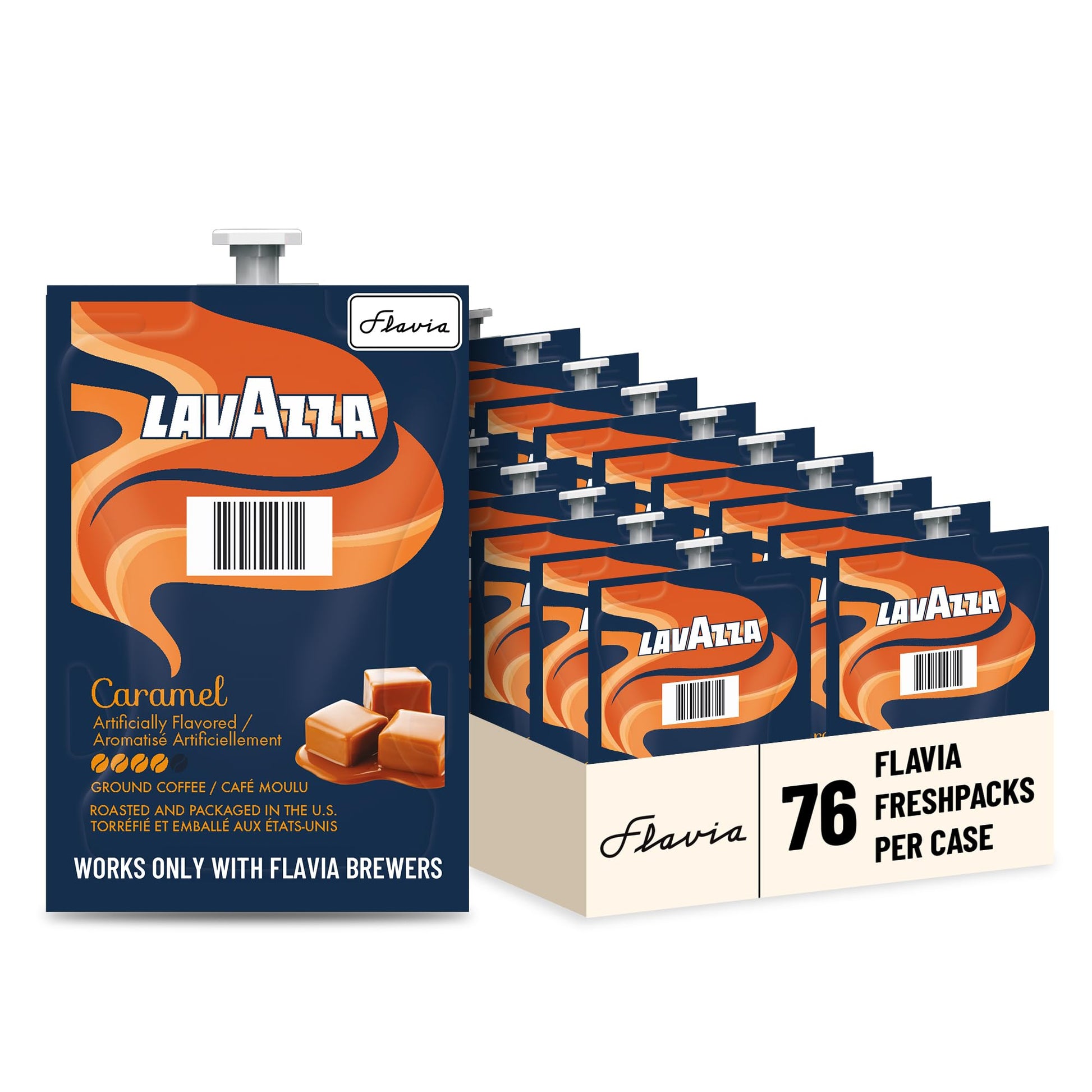 Flavia Lavazza Caramel Coffee Freshpacks works only with Flavia malt-inspired (Case of 76)