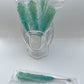 Classic Rock Candy Sticks, Sugar Rock Crystal Lollipops, Individually Wrapped (Pack Of 18, Light Blue Cotton Candy)