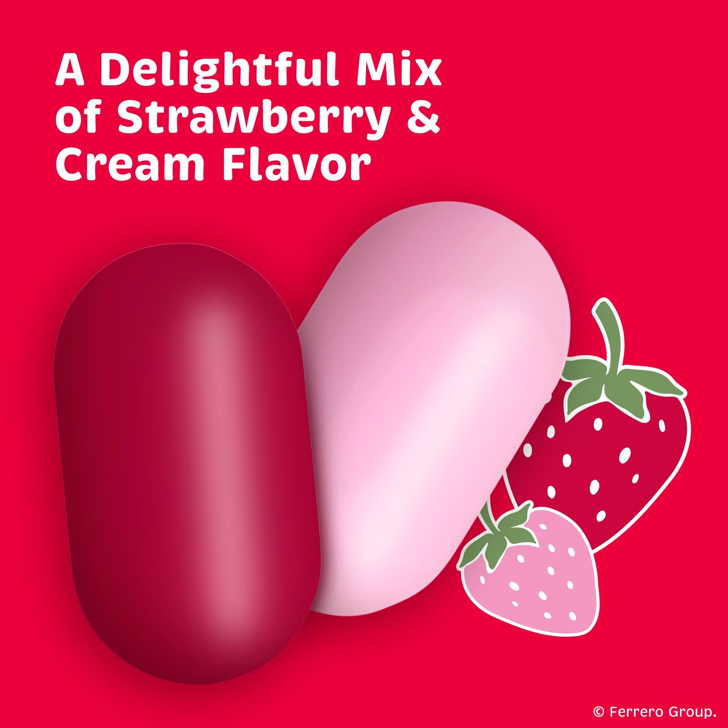 Tic Tac Strawberry & Cream Flavored Mints, 12 Count, On-The-Go Refreshment, Stocking Stuffers, 1.7 Oz Each
