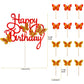 Miliyuki 13-Pieces Butterfly Cake Toppers 3D Butterfly Cupcake Topper For Girls Women'S Happy Birthday Cake Topper Birthday Cake