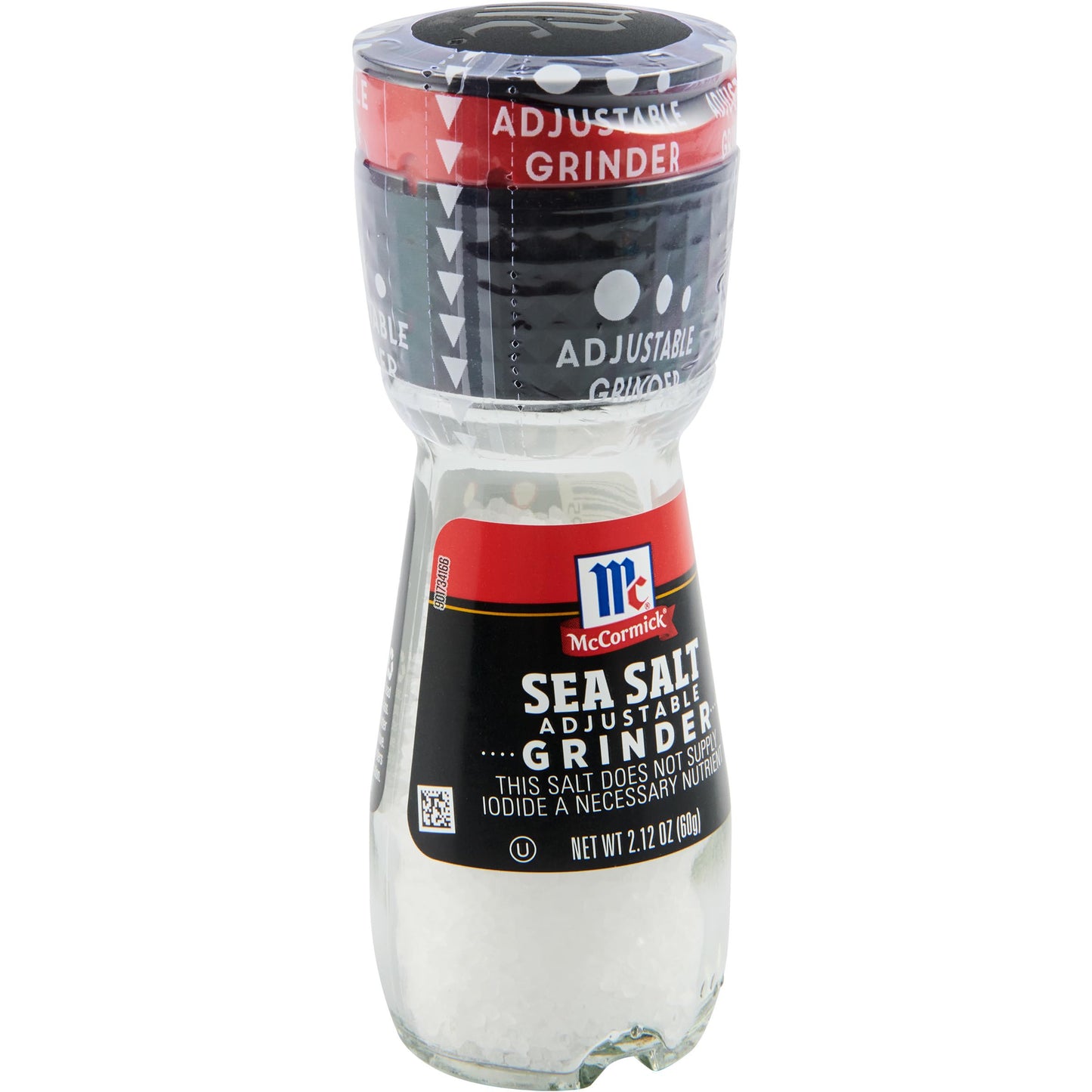 McCormick Sea Salt Grinder, Mediterranean Sea Salt, 2.12 oz (Pack of 6)