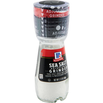 McCormick Sea Salt Grinder, Mediterranean Sea Salt, 2.12 oz (Pack of 6)