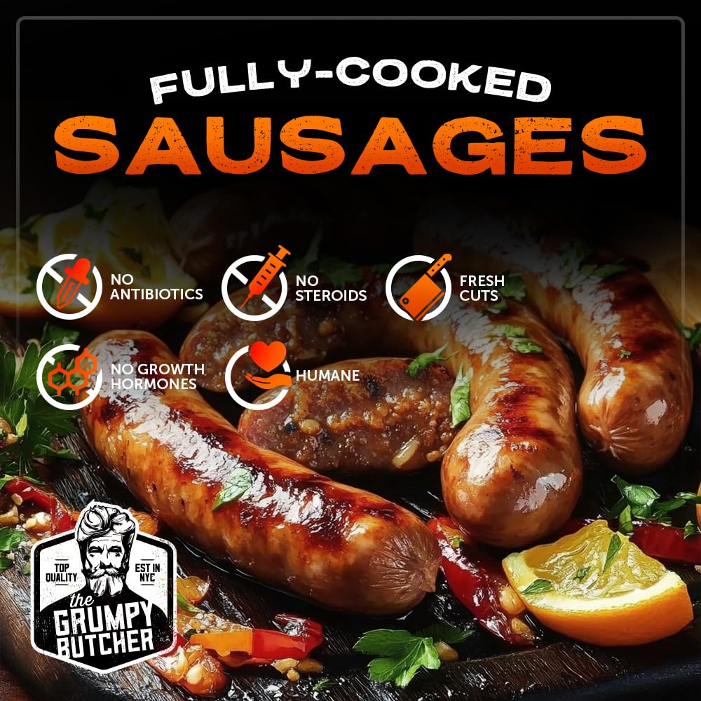 Grumpy Butcher Classic Grill Food Gift – Wagyu Sirloin Burger Patties (2 × 8 Oz) & Jumbo Beef Hot Dogs (4 × 4.5 Oz) – Enhanced Bbq Meat Basket Assortment – Steakhouse Quality, Gourmet Grill Gift