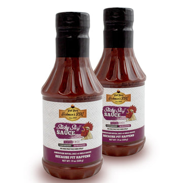 Fat Boy Hickman's BBQ Sticky Stuff Sauce PACK OF 2 - Perfect for Beef, Pork, Chicken, Pulled Pork and Ribs - Clean Ingredients, 