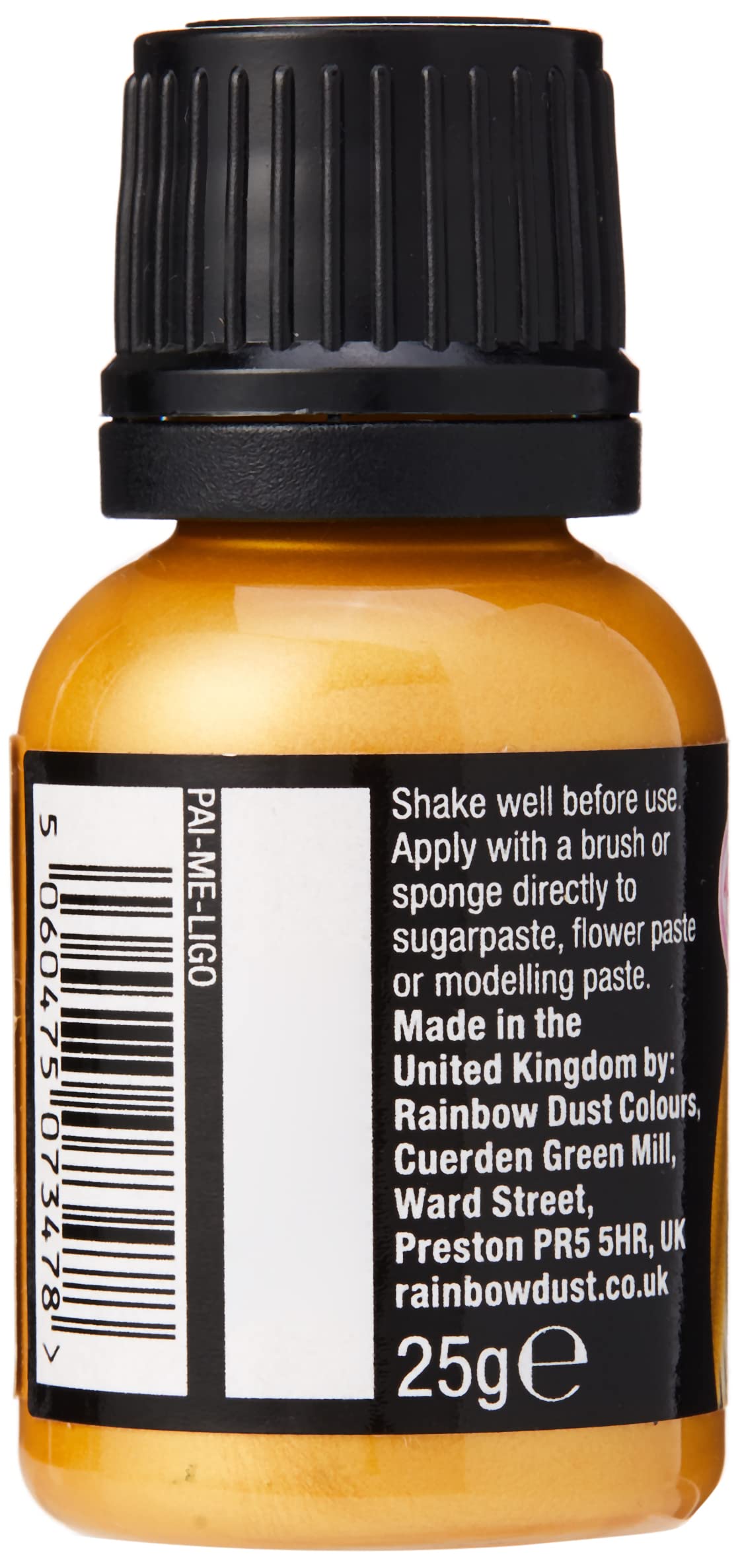 Rainbow Dust Metallic Food Paint Metallic Light Gold