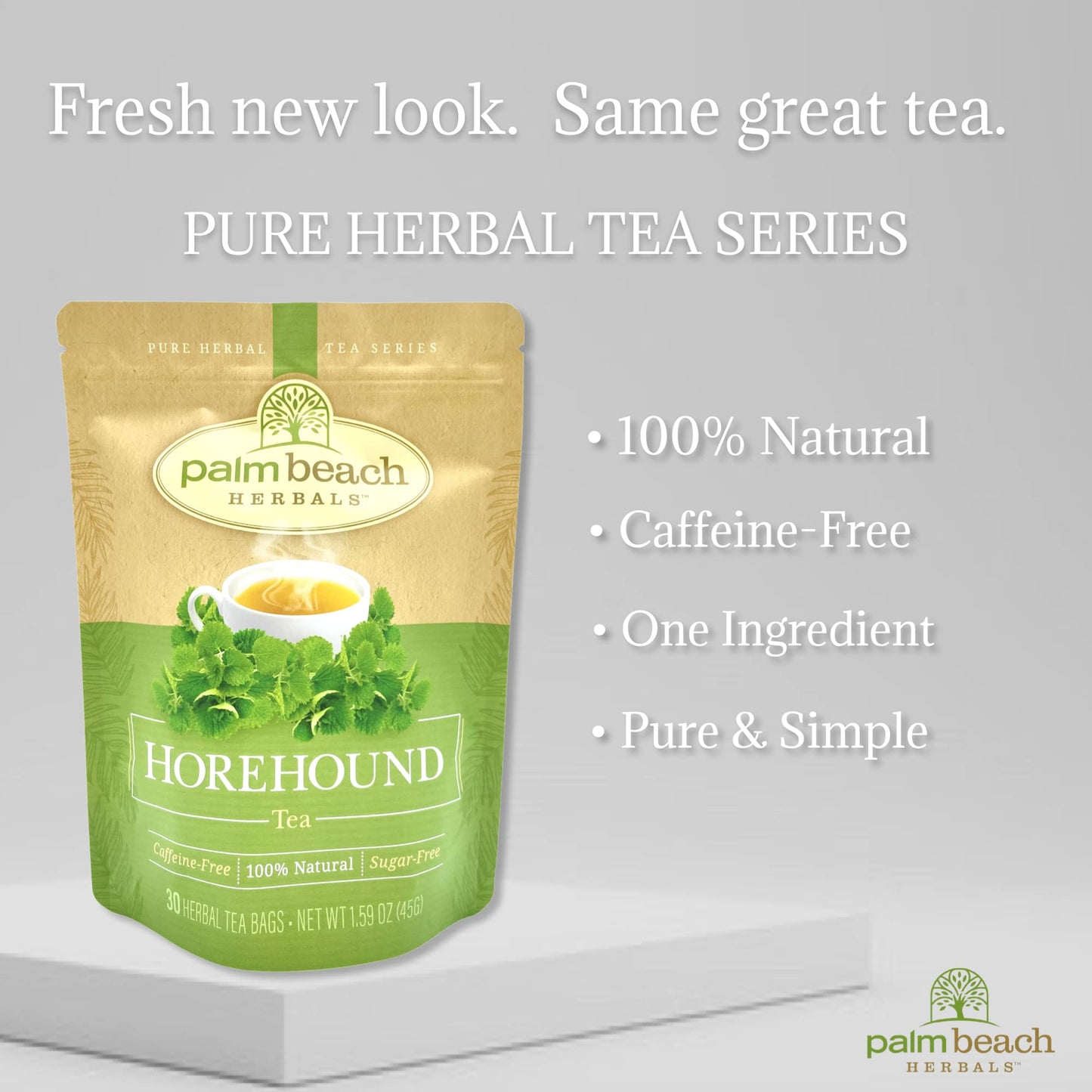 Palm Beach Medicinal Herbs Horehound Tea - Herbal Tea, 30 Count, Pure Herbal Tea Series